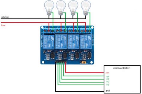 Creating a Circuit Diagram for a 4 Channel Relay Module