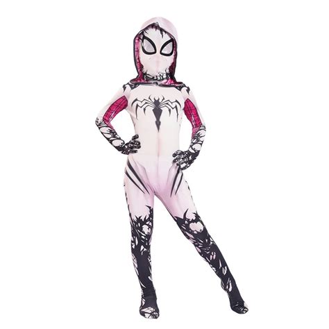 Gwen Stacy Cosplay Spandex Zentai Disfraz Para Halloween Mujer Ara A