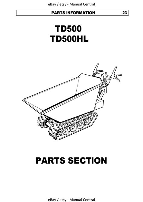 Winget Honda Td500 Td500hl Tracked Dumper Operator And Parts Manual Ebay