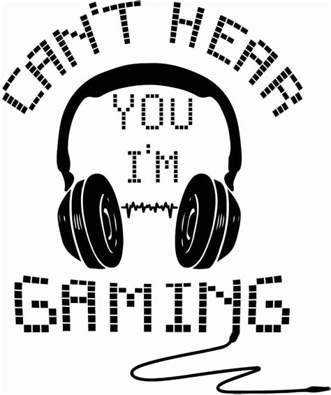 SUNNYCLUE Wall Decor Gaming Earphone Wall Sticker I'm Gaming Can't Hear