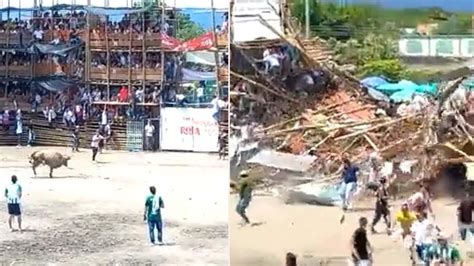 Oslobo Enje U Kolumbiji Se Tokom Borbe S Bikovima Sru Io Stadion