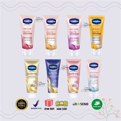 Jual Vaseline Healthy Bright Gluta Vitamin Firmglow Hijab Protect Softglow Spf 30 Pa