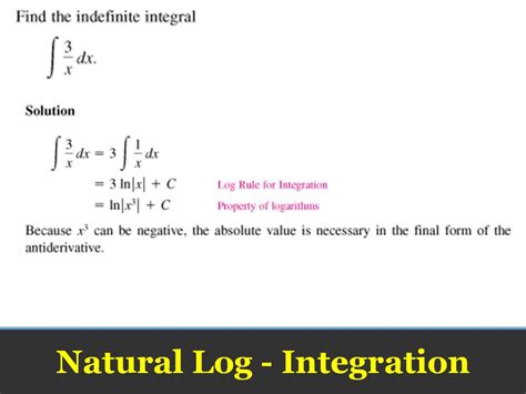 Natural Logarithms Integration Ppt Download