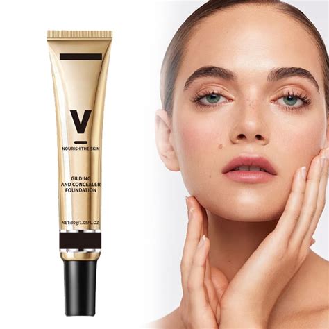 Ankoty Gold Concealer Hot Sale And Concealer Liquid Foundation Light And Thin Makeup Makeup Oil