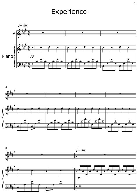 Experience Sheet Music For Violin Piano