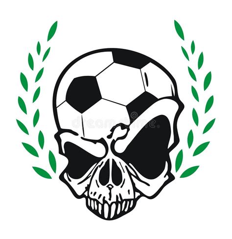 Football skull stock illustration. Illustration of decoration - 5333342