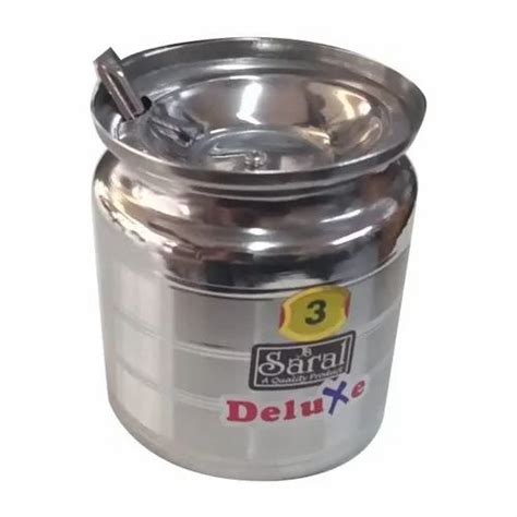 Silver Plain 500ml Stainless Steel Ghee Pot For Home Grade SS304 At