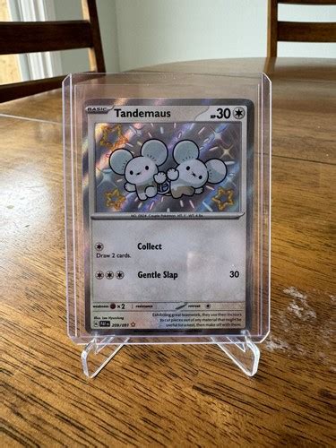 Tandemaus 209/091 Paldean Fates Shiny Holo Rare Baby Pokemon Card 
