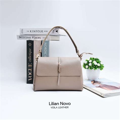 Tote Sling Kulit Asli Voila Liliane Novo Nude Voila Leather
