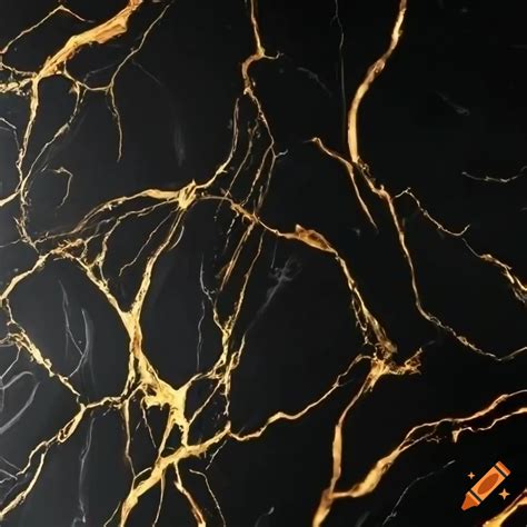 Real Black Marble With Gold Veins 4k High Resolution Gold With