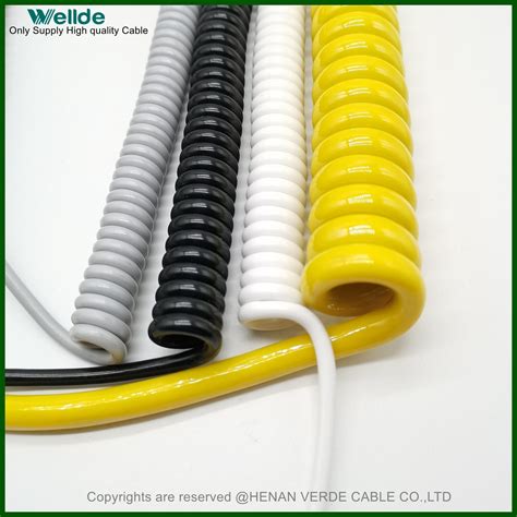 Spring Coiled Wire Electronic Coil Cable Spiral Cable for Auto Sensor ...
