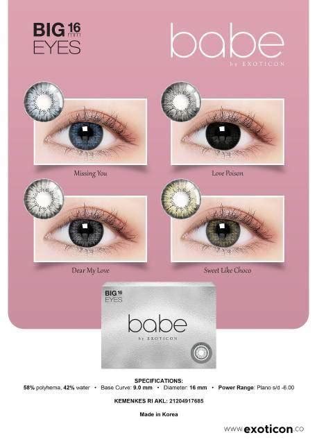 Jual Softlens X BABE MM Normal Minus S D By X