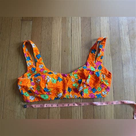 S Vintage Barkcloth Bikini Top Gem