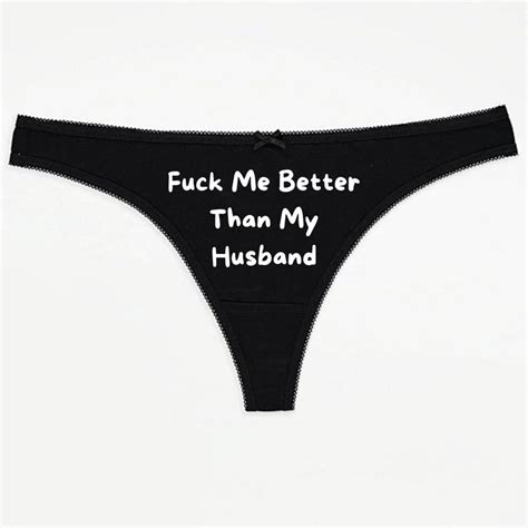 Fuck Me Better Than My Husband Black Thong Bold And Provocative Lingerie For Playful Couples