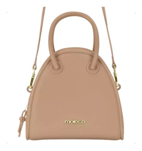 Bolsa Transversal Feminina Moleca Alça Ajustável Cor Nude
