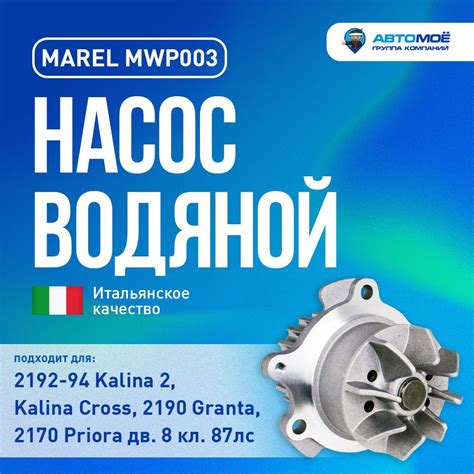 Помпа с металлической крыльчаткой для Лада Гранта 8v, Лада Калина 2 8v ...