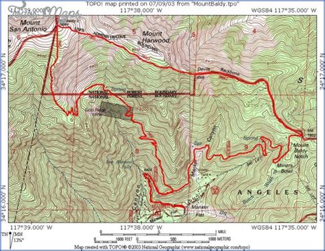 Mt Baldy Hike Map ToursMaps