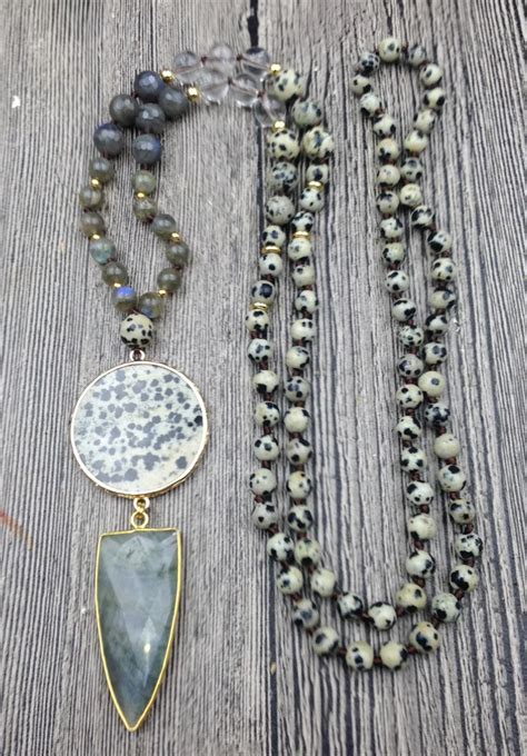 YA2794 далматинец Jaspe r кулон из Лабрадорита камень кварцевые бусины ...