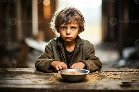 Hungry starving poor little child looking at the camera 27012945 Stock Photo at Vecteezy