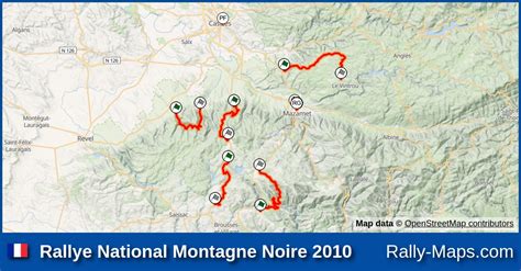 Maps Rallye National Montagne Noire 2010 Coupe Rally Maps