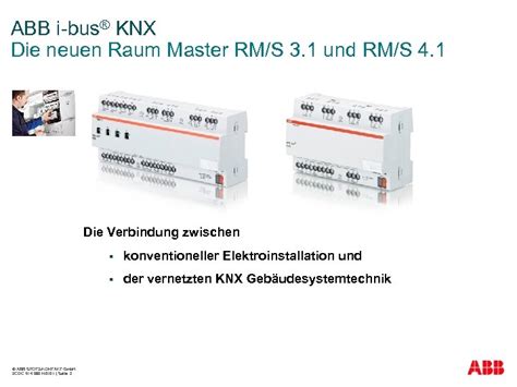 Gebäude Systemtechnik ABB i bus KNX neuen Raum Master