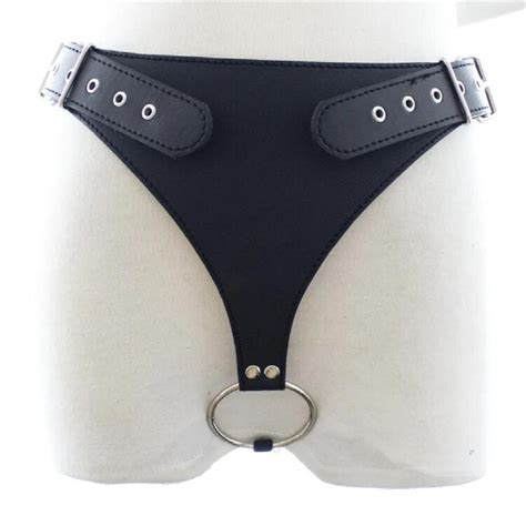 Sexy Mens Faux Leather Panties With Metal Cock Ring Sex Fetish Sex Bondage Restraint Harness
