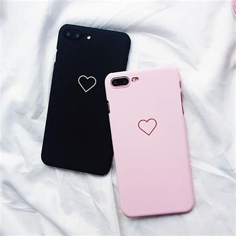 Love Heart Painted Graphic Phone Case For Iphone 5 5s 6 6s 7 8 Plus X