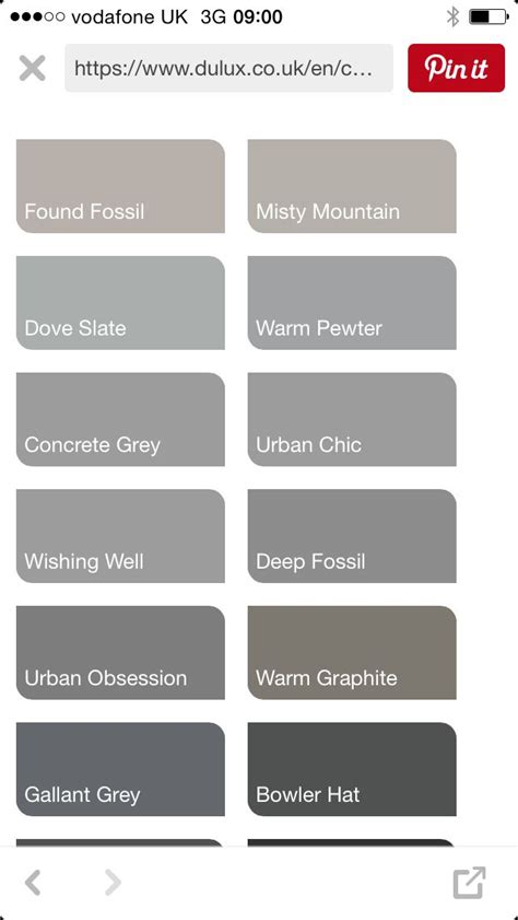 Dulux Grey  Grey Colour Chart Dulux Paint Colours Grey Grey Paint Colors