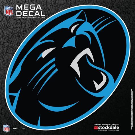 Carolina Panthers 12x12 Mega Decal Carolina Panthers Panthers Decals