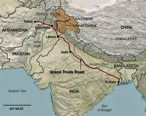 Grand Trunk Road Ancient Map