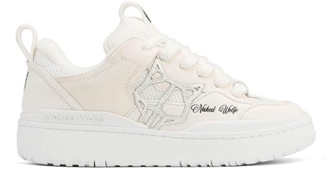 Naked Wolfe Area Genysis Leather Mesh Suede In White Lyst