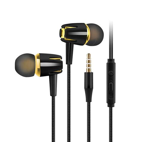 Wired Earphones Gaming Headset Noise Cancelling Stereo Bass Earbuds Metal Hifi Sound Volume