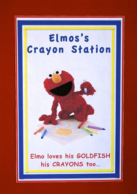 Elmo's Crayon Station, I thought it would be cute to have some coloring sheets and lots of ...