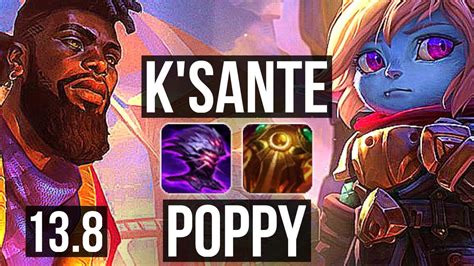 K SANTE Vs POPPY TOP Rank 8 K Sante 2 2 13 TR Grandmaster 13 8