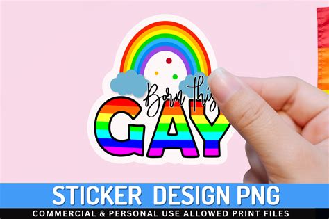 Born This Gay Sticker Design Graphic By Regulrcrative Creative Fabrica