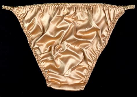 Gold Satin String Bikini Panties Etsy