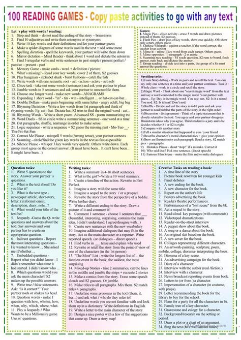 reading games - English ESL Worksheets | Reading games, English ...