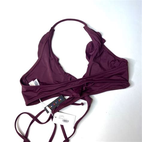 Milly Cabana Swim New W Tags Milly Cabana Plum Ruffle Wrap Bikini S Poshmark