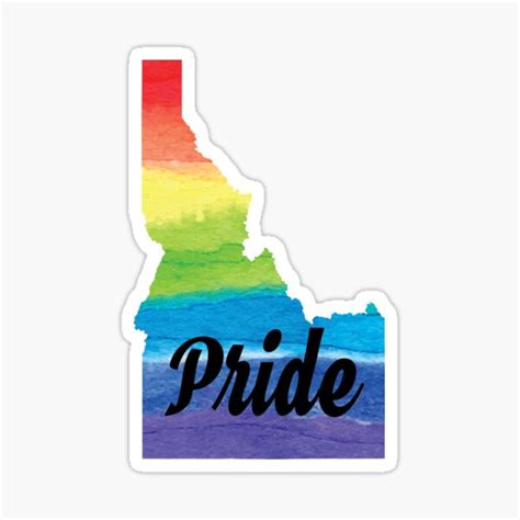 Gay Pride Flag Idaho LGBT Month Lesbian Bisexual Sticker For Sale By Matt76c Redbubble