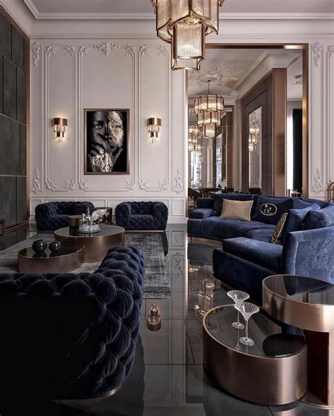 Luxury art deco living room furniture - 82 photo
