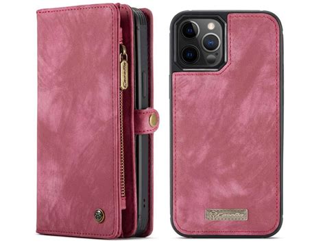 CaseMe 2in1 Wallet Case IPhone 12 Pro Max Hoesje Rood