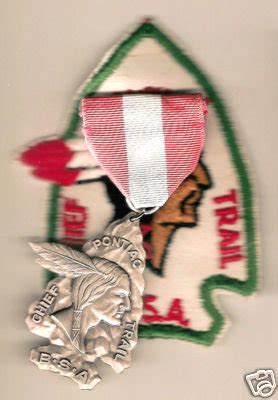 CHIEF PONTIAC TRAIL MEDAL & PATCH BSA | #42204432