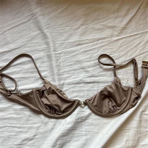 Glassons Brown Bikini Top Never Worn Too Small Depop