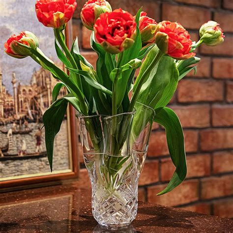 Ваза для цветов хрустальная, для букета, для декора и интерьера, Неман ...