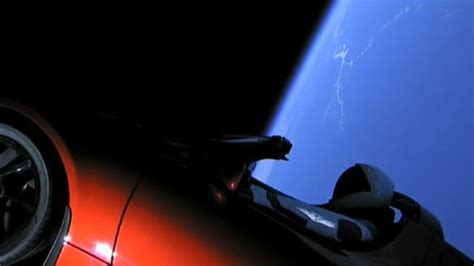 Elon Musks Red Tesla Roadster In Space After Successful Falcon Heavy