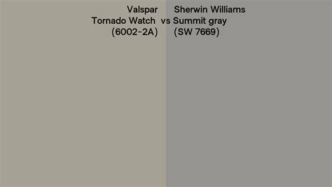 Valspar Tornado Watch 6002 2a Vs Sherwin Williams Summit Gray Sw