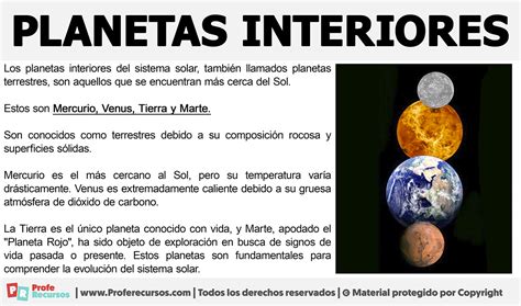 Planetas Interiores del Sistema Solar