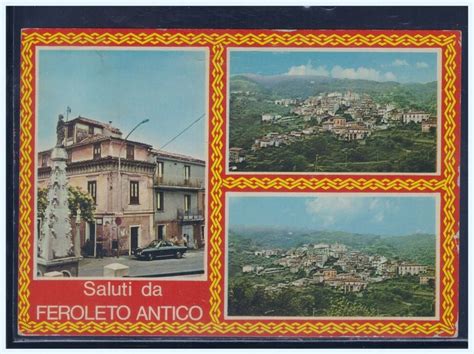 Cartolina Saluti Da Feroleto Antico Vedutine Panorama Citt Tb Ebay