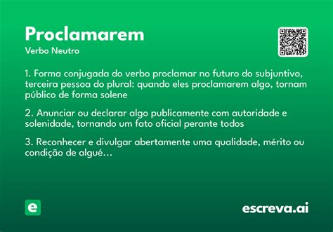 O Que Significa Proclamar - Proclamarem - Significado e Sinônimo - escreva.ai