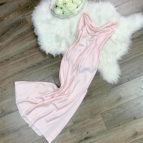 Sz S M Vintage Victorias Secret Pure Silk Pink Lingerie Slip Dress Etsy